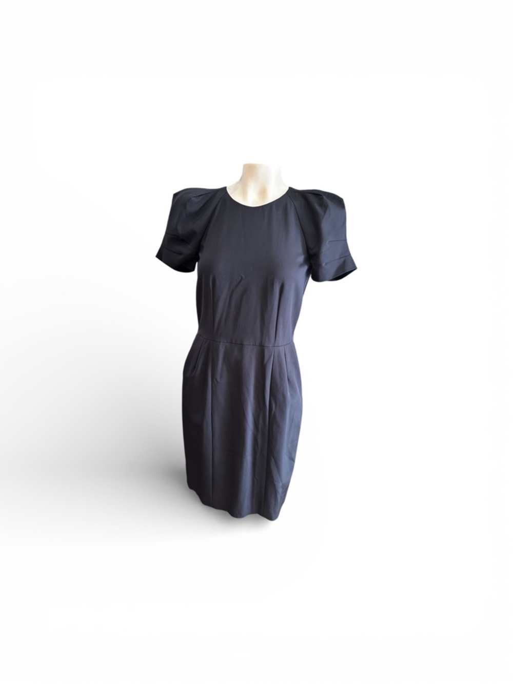 Gucci Black Structured Sheath Dress | Puff Sleeve | Made in Italy | IT 38